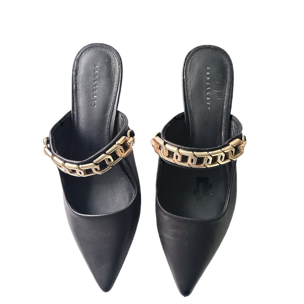 Sanctuary Black Pointed Toe Embellished Pumps Size 8.5 M - Picture 11 of 11